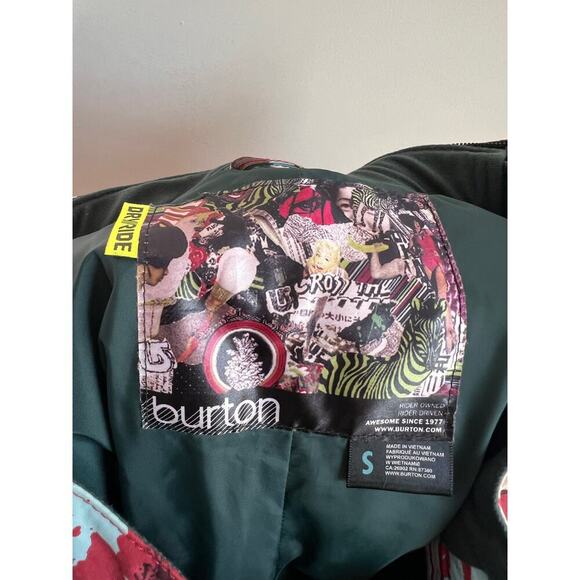 Burton Society DRYRIDE Paint Splatter Snowboard Pants Green Multi Women's Size S - Picture 13 of 13